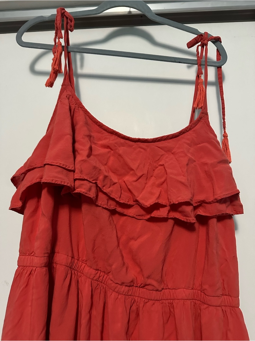 Women's Rust Ruffle Hem Sundress - Picture 3 of 7